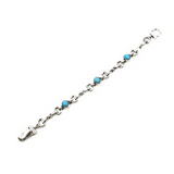 Western Snaffle Bit Turquoise Magnetic Bracelet