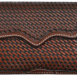 XXL Tan Antique Basketweave Phone Holder