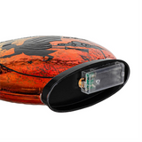 Witch on Broom LED Crackle Glass Table Décor 9.75"H