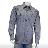 Mens Skull Scatter L/S Print