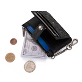 Wrangler Genuine Leather Floral Tooled RFID Card Wallet Black