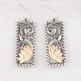 Western Tooling Sunflower Earrings
