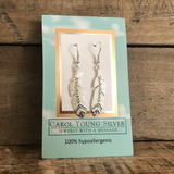 Eagle Feather Jewelry Earrings / Drop Wire On Card
