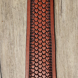 Tooled Leather Dragon Scale Rifle Sling BTB