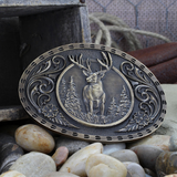 Attitude Wild Stag Carved Buckle