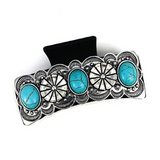 Western Style Turquoise Casting Hair Claw
