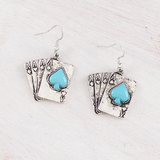 Western Ace of Cards Earrings
