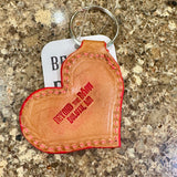 Heart Leather Key Fob Assort. BTB