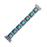 Western Turquoise Concho Stretch Apple Watch Band Turquoise