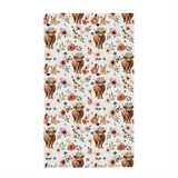 Petal & Plow Kitchen Towel  Waffle Weave Double-Sided Farm Highland Cow