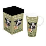 Petal Plow Ceramic Perfect Cup Farm Cow Funny 17oz Gift Box