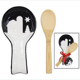 Ceramic Country Christmas Spoon Rest Set