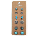 Western 6 Pair Dainty Earring Set