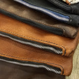 Leather Zippered Pouch Medium Assort. BTB