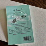 Eagle Feather Jewelry Earrings / Drop Wire On Card