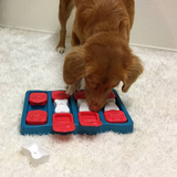 Dog Brick Interactive Treat Dog Puzzle Blue