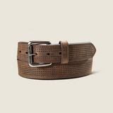 Ariat Mens Work Belt Perforated Brown