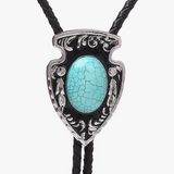 Cowboy Arrow Head Turquoise Bolo Tie