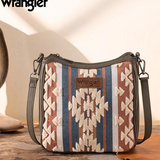 Wrangler Sherpa Aztec Canvas Crossbody